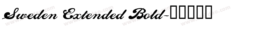 Sweden Extended Bold字体转换